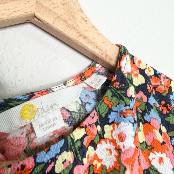 Boden Crew Neck Midi Floral Tea Dress Multicolor Long Sleeve Size 6 - Picture 6 of 8